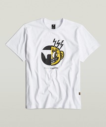 G-STAR（ジースター）の「FACE CARTOON LOOSE T-SHIRT/アートグラフィックロゴオーバーサイズTシャツ（Tシャツ/カットソー）」