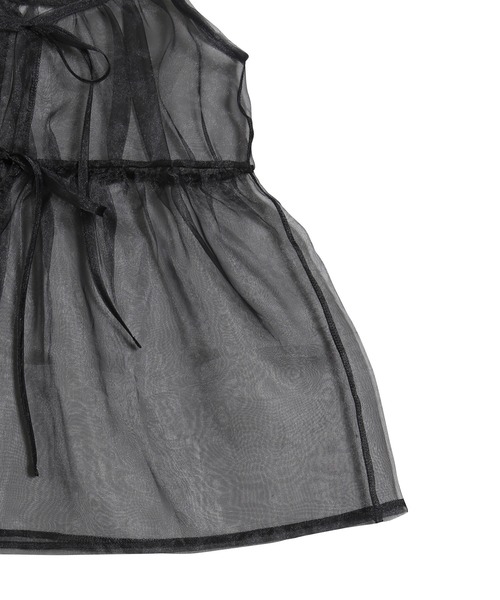 PUNYUS(プニュズ)の「シアーキャミチュニック(キャミソール・レディース・ブラック/オフホワイト・1/2/3/4)」の17枚目の写真