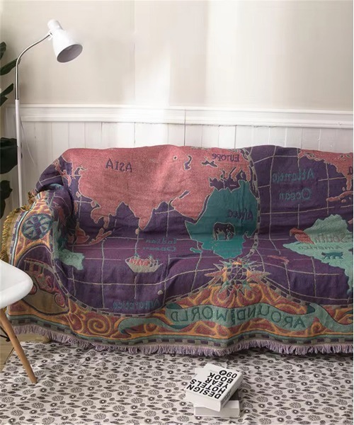 ソファカバー 130x180　ブランケット　北欧風　英字柄　フリンジ付き　大9 ソファカバー 130x180 ブランケット 北欧風 英字柄 フリンジ付き 大判