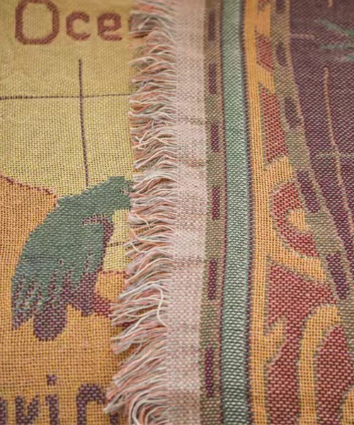 Port（ポート）の「【 Port / ポート 】 ヴィンテージ風 ワールド マップ デザイン 大判ブランケット / ソファカバー ( 130㎝×180㎝ ) #（ブランケット・レディース・その他・FREE）」の9枚目の写真