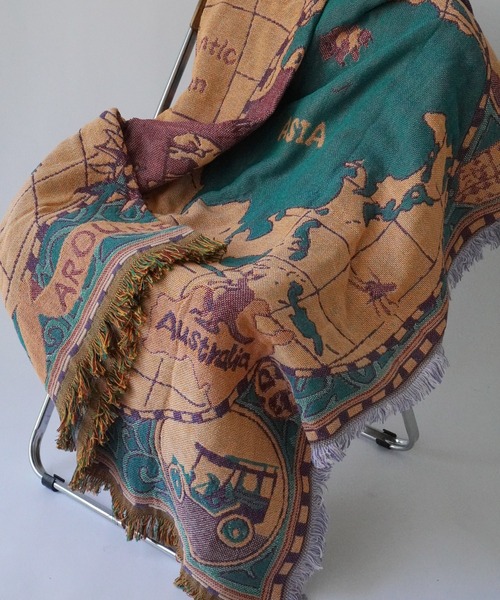 Port（ポート）の「【 Port / ポート 】 ヴィンテージ風 ワールド マップ デザイン 大判ブランケット / ソファカバー ( 130㎝×180㎝ ) #（ブランケット・レディース・その他・FREE）」の14枚目の写真