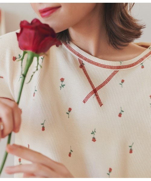 PEACH JOHN(ピーチジョン)の「【腹巻き付きで温活にも◎コットン混生地のワッフルパジャマ】サーマルHARAマキパジャマ(ルームウェア/パジャマ・レディース・ベビーピンク/アイボリー/ライトベージュ/グレイッシュブルー/ライトブルー/ライトブラウン/スモークピンク/ローズ・S/M/M/L)」の21枚目の写真