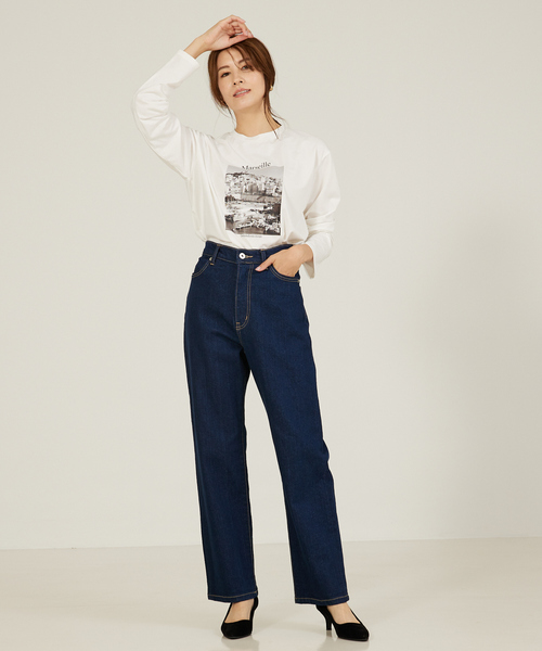 abahouse mavie(アバハウスマヴィ)の「【定番/長袖】フォトプリントロンT(Tシャツ/カットソー・レディース・ホワイト系その他/グレー系その他・フリー)」の8枚目の写真