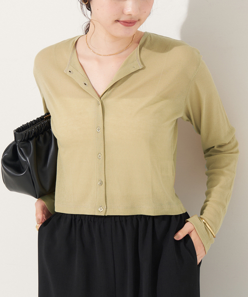 yuka ◎専用 Plage SHEER RIB CROPPED カーディガン plage（プラージュ）の「SHEER RIB CROPPED カーディガン