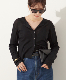 SHEER RIB CROPPED カーディガン