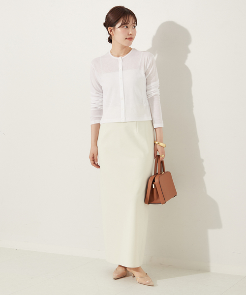 plage（プラージュ）の「SHEER RIB CROPPED カーディガン