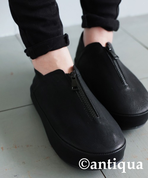 antiqua(アンティカ)の「傾斜ソールスリッポン(スリッポン・レディース・ブラック・M/L/LL)」の8枚目の写真