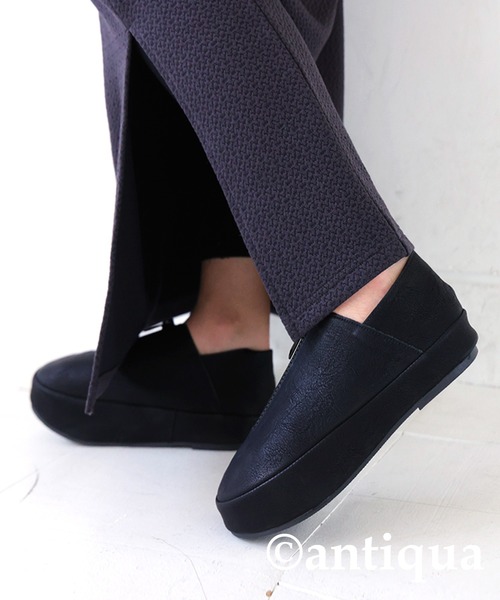 antiqua(アンティカ)の「傾斜ソールスリッポン(スリッポン・レディース・ブラック・M/L/LL)」の20枚目の写真