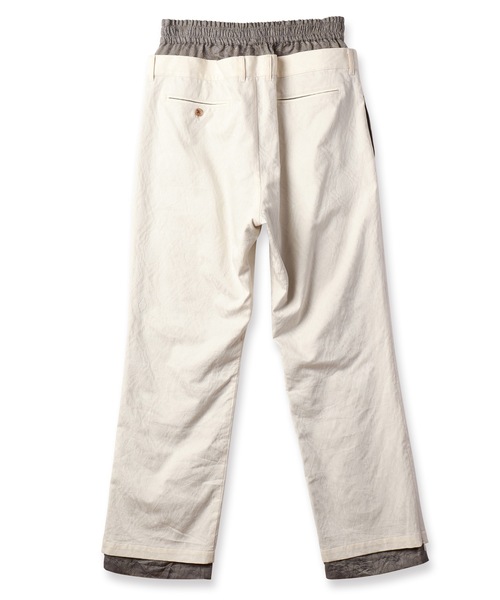 amok(アモク)の「LAYERED PANTS(スラックス・メンズ・ブラック/ホワイト・S/M/L)」の10枚目の写真