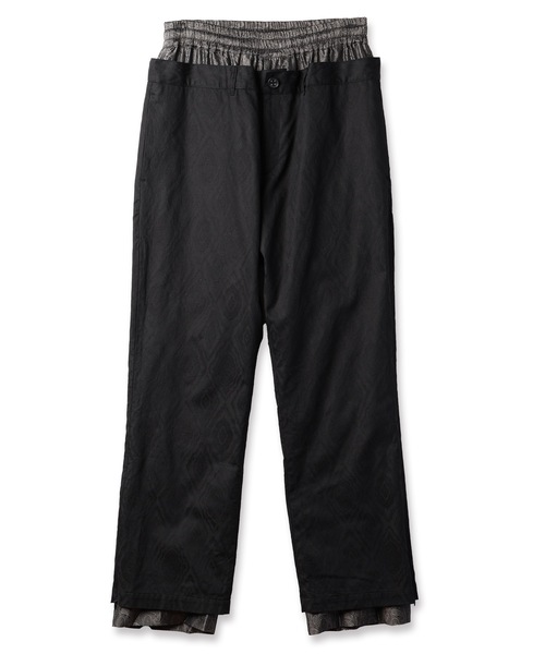 amok(アモク)の「LAYERED PANTS(スラックス・メンズ・ブラック/ホワイト・S/M/L)」の12枚目の写真