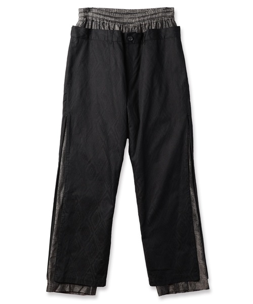 amok(アモク)の「LAYERED PANTS(スラックス・メンズ・ブラック/ホワイト・S/M/L)」の14枚目の写真