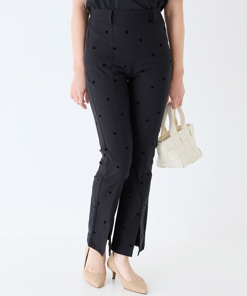 INCEDE（インシード）の「スーパーストレッチ フロッキーパンツ（その他パンツ・レディース・ブラック系その他/ドット・M/L/LL/3L/4L）」の5枚目の写真