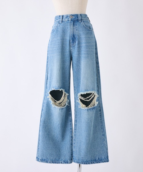 one after another NICE CLAUP(ワンアフターアナザーナイスクラップ)の「アソートワイドデニムパンツ【SMサイズ展開】(デニムパンツ・レディース・ブルー/グレー系その他/ブルー系その他・SMALL/MEDIUM)」の18枚目の写真