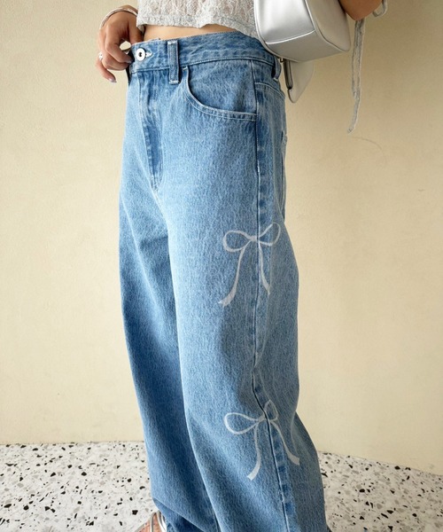 one after another NICE CLAUP(ワンアフターアナザーナイスクラップ)の「アソートワイドデニムパンツ【SMサイズ展開】(デニムパンツ・レディース・ブルー/グレー系その他/ブルー系その他・SMALL/MEDIUM)」の21枚目の写真