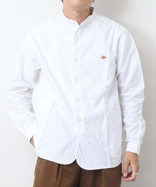 DANTON(ダントン)の「【DANTON/ダントン】SOX BAND COLLAR SHIRT LS(シャツ/ブラウス・メンズ・キナリ/ホワイト・44/42/40/38)」の2枚目の写真