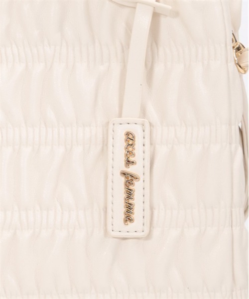 【セール】薔薇金具付シャーリングバッグ（ショルダーバッグ）｜axes femme（アクシーズファム）