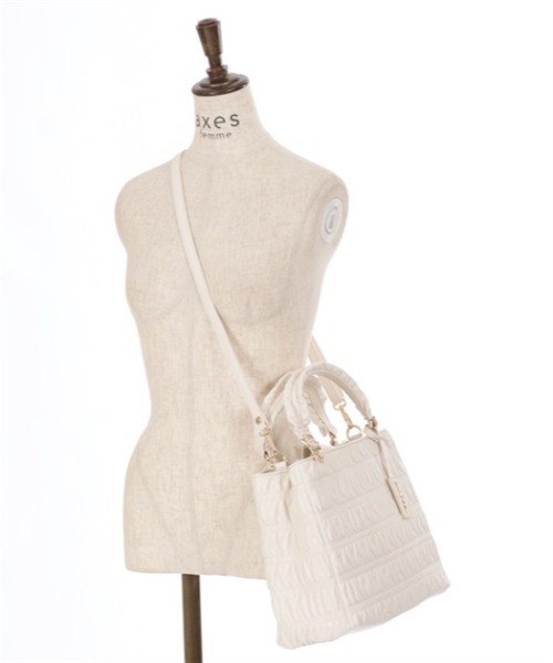 【セール】薔薇金具付シャーリングバッグ（ショルダーバッグ）｜axes femme（アクシーズファム）