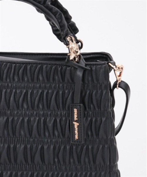 【セール】薔薇金具付シャーリングバッグ（ショルダーバッグ）｜axes femme（アクシーズファム）