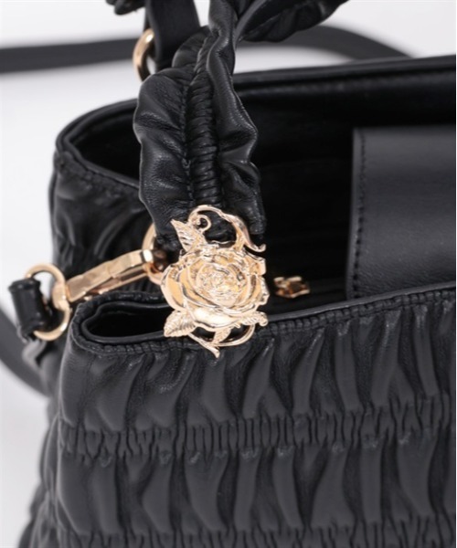 【セール】薔薇金具付シャーリングバッグ（ショルダーバッグ）｜axes femme（アクシーズファム）