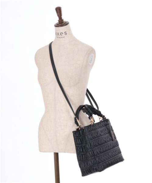 【セール】薔薇金具付シャーリングバッグ（ショルダーバッグ）｜axes femme（アクシーズファム）