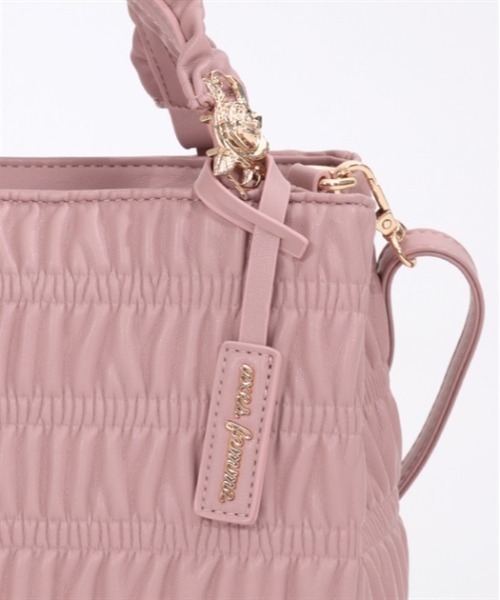 【セール】薔薇金具付シャーリングバッグ（ショルダーバッグ）｜axes femme（アクシーズファム）