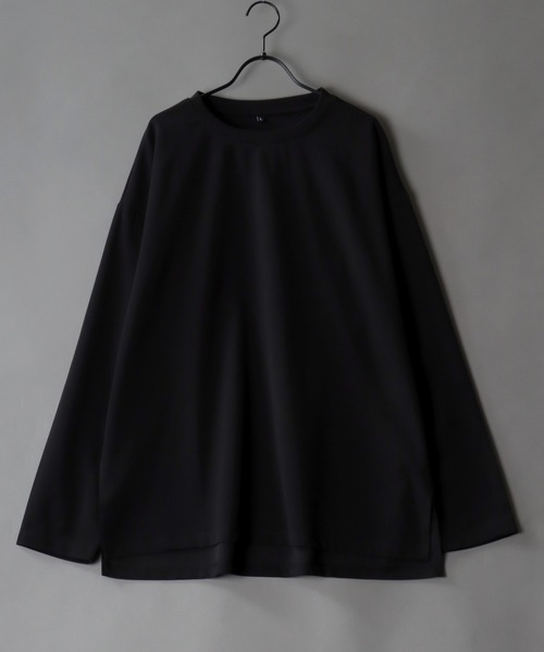 SITRY(シトリー)の「Amunzen Big Silhouette T-shirt/UVカット 梨地 ビッグシルエット 長袖Tシャツ ロンT(Tシャツ/カットソー・メンズ・ダークグリーン/ホワイト/チャコール/ブラック・M/LL/L)」の1枚目の写真