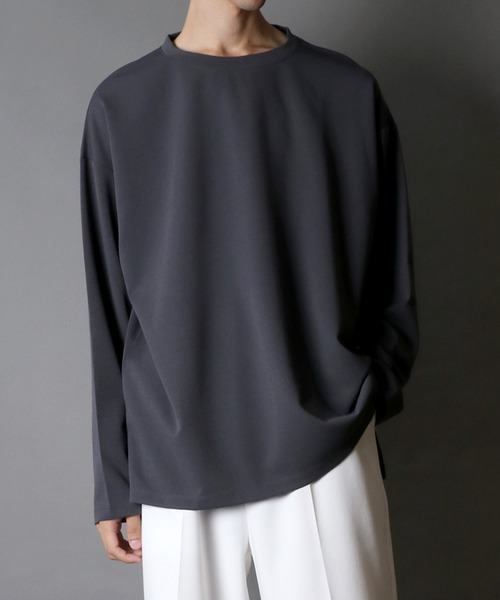 SITRY(シトリー)の「Amunzen Big Silhouette T-shirt/UVカット 梨地 ビッグシルエット 長袖Tシャツ ロンT(Tシャツ/カットソー・メンズ・ダークグリーン/ホワイト/チャコール/ブラック・M/LL/L)」の20枚目の写真