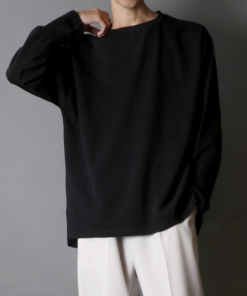 SITRY(シトリー)の「Amunzen Big Silhouette T-shirt/UVカット 梨地 ビッグシルエット 長袖Tシャツ ロンT(Tシャツ/カットソー・メンズ・ダークグリーン/ホワイト/チャコール/ブラック・M/LL/L)」の17枚目の写真