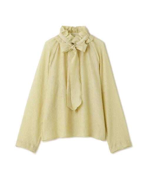 N.(N. Natural Beauty Basic)(エヌエヌナチュラルビューティーベーシック)の「◆2wayフリルネックブラウス(シャツ/ブラウス・レディース・ブラック/ホワイト/イエロー・MEDIUM)」の5枚目の写真