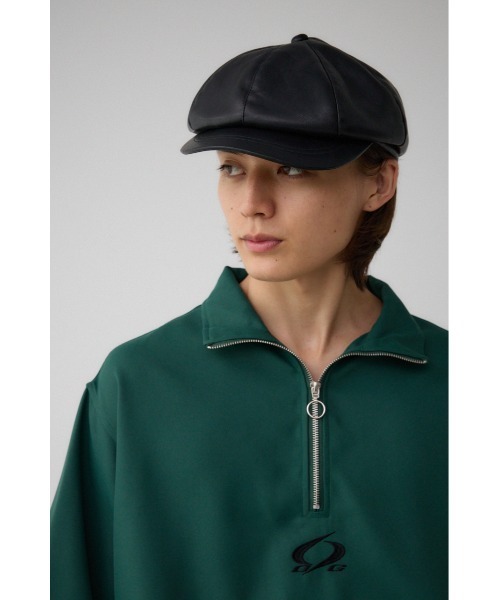 AZUL by moussy（アズールバイマウジー）の「フェイクレザーキャスケット（キャスケット・メンズ・ブラック・FREE）」の2枚目の写真