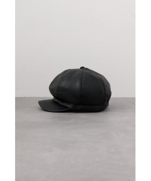 AZUL by moussy（アズールバイマウジー）の「フェイクレザーキャスケット（キャスケット・メンズ・ブラック・FREE）」の5枚目の写真