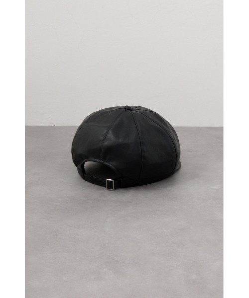 AZUL by moussy（アズールバイマウジー）の「フェイクレザーキャスケット（キャスケット・メンズ・ブラック・FREE）」の7枚目の写真