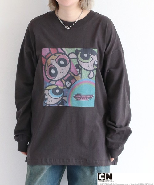 cepo(セポ)の「【パワーパフガールズ】ビッグシルエットロングスリーブTee(Tシャツ/カットソー・レディース・ホワイト系3/ブラック系2/ホワイト系1/ホワイト系2/ブラック系1/ブラック系3/ホワイト系4/ブラック系4・M)」の7枚目の写真