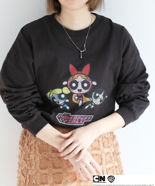 cepo(セポ)の「【パワーパフガールズ】ビッグシルエットロングスリーブTee(Tシャツ/カットソー・レディース・ホワイト系3/ブラック系2/ホワイト系1/ホワイト系2/ブラック系1/ブラック系3/ホワイト系4/ブラック系4・M)」の8枚目の写真