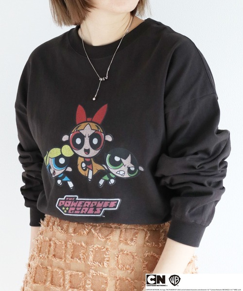 cepo(セポ)の「【パワーパフガールズ】ビッグシルエットロングスリーブTee(Tシャツ/カットソー・レディース・ホワイト系3/ブラック系2/ホワイト系1/ホワイト系2/ブラック系1/ブラック系3/ホワイト系4/ブラック系4・M)」の9枚目の写真