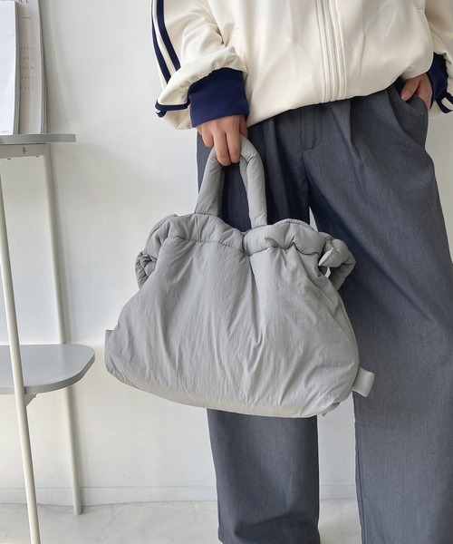 AS KNOW AS plus(アズノゥアズプラス)の「パテッド3wayショルダーバッグ(ショルダーバッグ・レディース・ブラック/グレー/アイボリー/ブルー・FREE)」の10枚目の写真