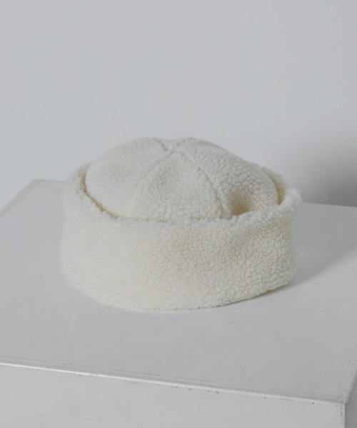 ROSE BUD（ローズバッド）の「ボアロールキャップ（キャップ・レディース・ホワイト系その他/ブラック・FREE）」の4枚目の写真