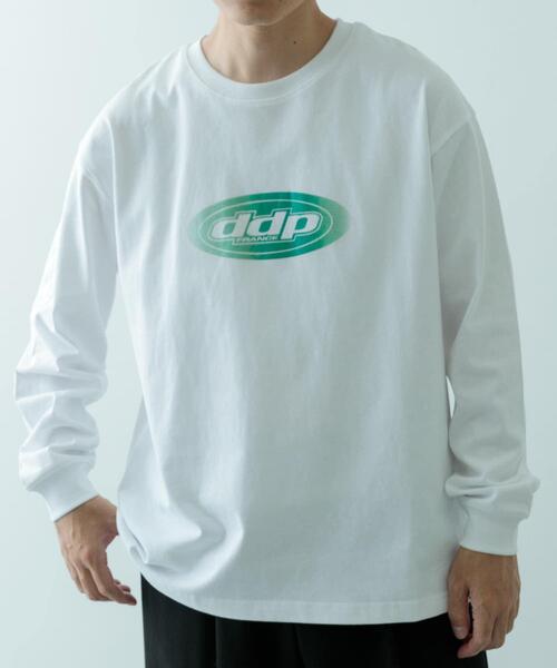 ddp(ディーディーピー)の「ddp Foil Print Long Sleeve T-shirts(Tシャツ/カットソー・メンズ・ホワイト/グレー/ブラック・MEDIUM/LARGE/X-LARGE)」の2枚目の写真