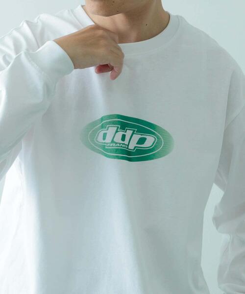 ddp(ディーディーピー)の「ddp Foil Print Long Sleeve T-shirts(Tシャツ/カットソー・メンズ・ホワイト/グレー/ブラック・MEDIUM/LARGE/X-LARGE)」の4枚目の写真