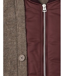 SOFTHYPHEN（ソフトハイフン）の「MA-1 MIX CARDIGAN（ニット/セーター