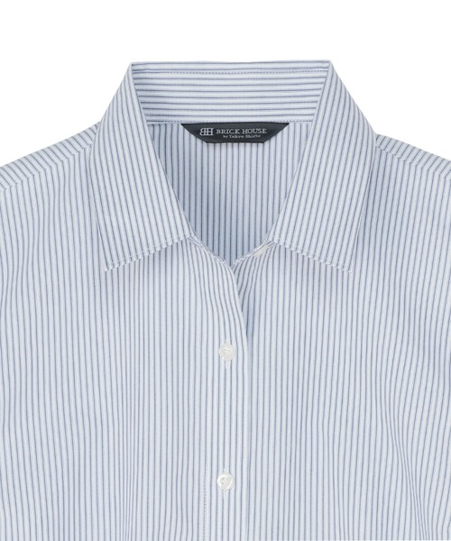 TOKYO SHIRTS（トウキョウシャツ）の「透け防止 形態安定ノーアイロン スキッパー 長袖ビジネスワイシャツ（ビジネスシャツ・レディース・ブルー・S/M/L/LL/XL）」の3枚目の写真