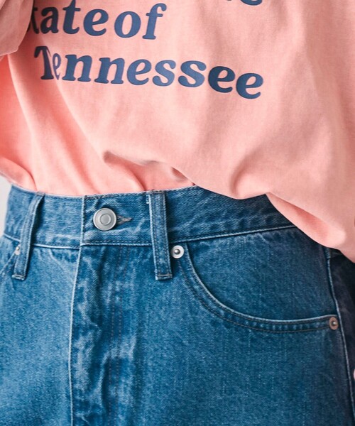 coen（コーエン）の「カーブデニムスカート（デニムスカート・レディース・ダークグレー/コバルトブルー・M/L）」の17枚目の写真