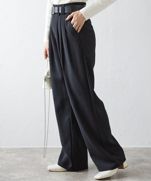 ap retro(アプレトロ)の「ベルト付きトラウザーパンツ(その他パンツ・レディース・モカ/ブラック/グレー・SMALL/MEDIUM/LARGE)」の9枚目の写真