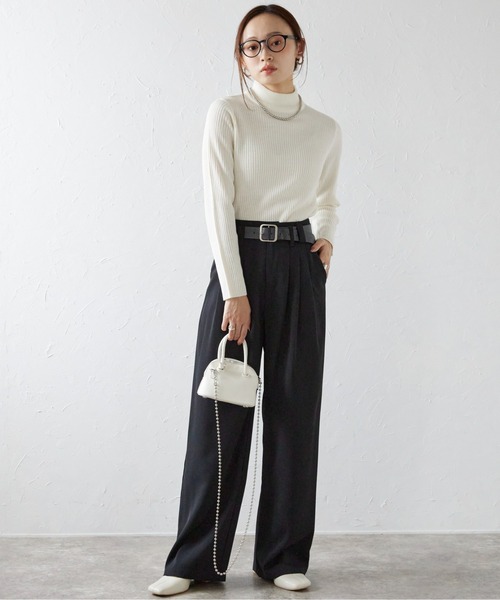 ap retro(アプレトロ)の「ベルト付きトラウザーパンツ(その他パンツ・レディース・モカ/ブラック/グレー・SMALL/MEDIUM/LARGE)」の11枚目の写真