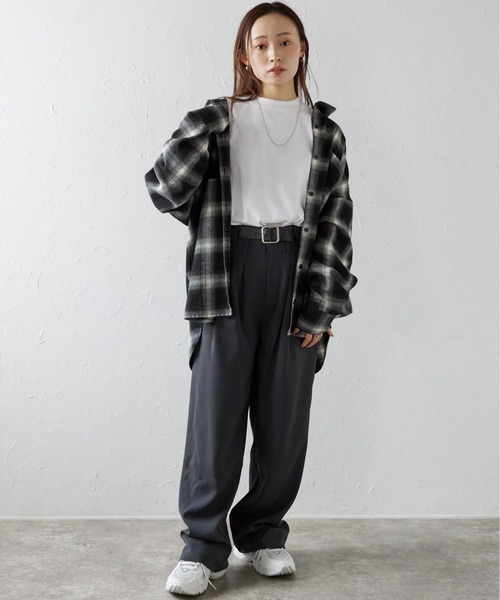 ap retro(アプレトロ)の「ベルト付きトラウザーパンツ(その他パンツ・レディース・モカ/ブラック/グレー・SMALL/MEDIUM/LARGE)」の17枚目の写真