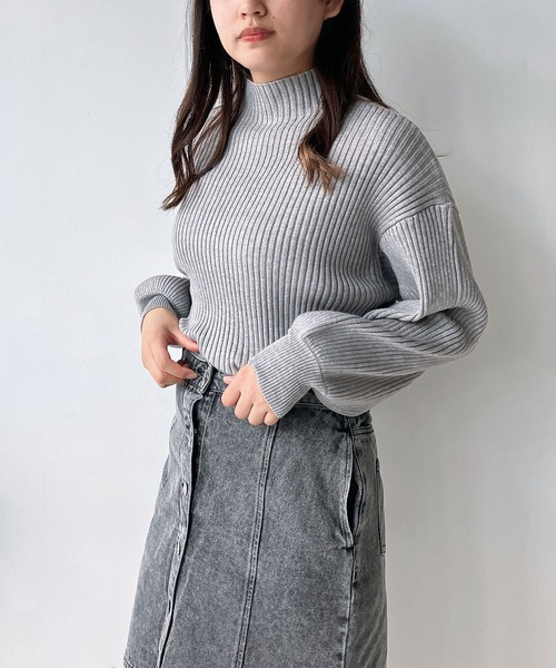 AS KNOW AS plus（アズノゥアズプラス）の「◇リブ編みボリューム袖