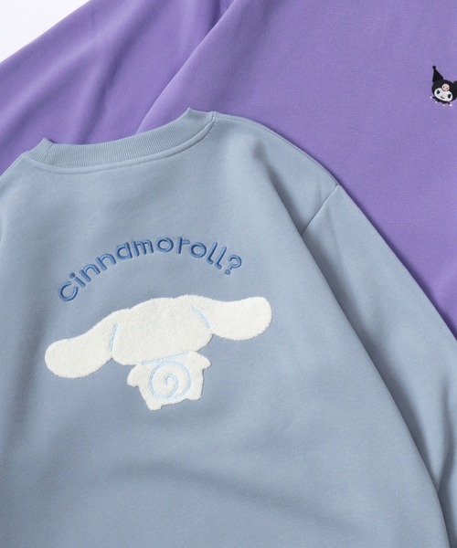 sanrio(サンリオ)の「Sanrio Hello Kitty/サンリオ ハローキティー 裏起毛 サガラ刺繍クルーネックスウェットトレーナー レディース(スウェット・レディース・ブラウン/グリーン/ベージュ/イエロー/ライトパープル/アッシュグレー/グレイッシュブルー/サックスブルー・M/L)」の5枚目の写真