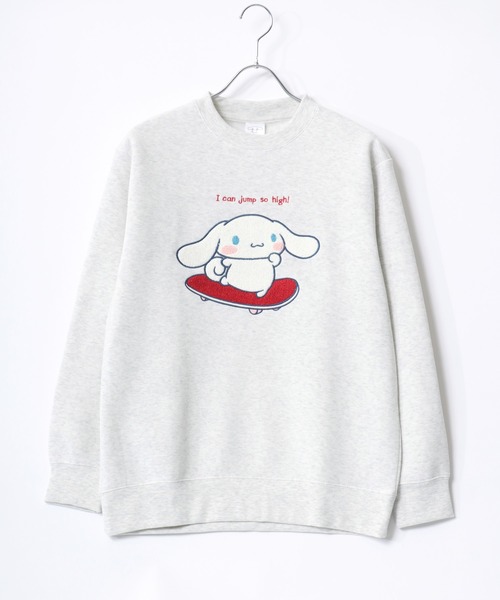 sanrio(サンリオ)の「Sanrio Hello Kitty/サンリオ ハローキティー 裏起毛 サガラ刺繍クルーネックスウェットトレーナー レディース(スウェット・レディース・ブラウン/グリーン/ベージュ/イエロー/ライトパープル/アッシュグレー/グレイッシュブルー/サックスブルー・M/L)」の9枚目の写真