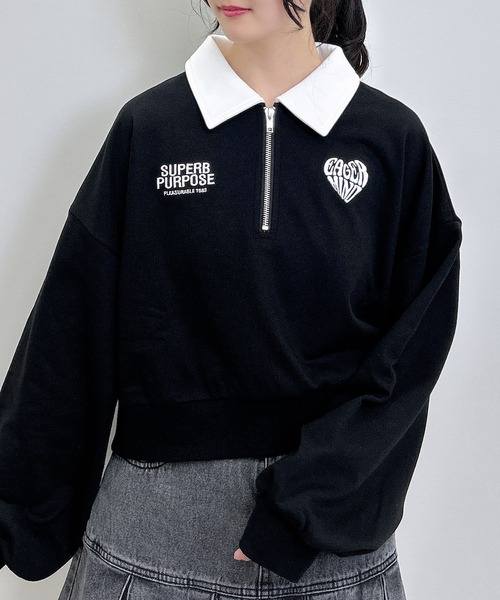 未使用に近い　epine エピヌ　フリルスウェット　ブルゾン　ブラック ストレッチ/シワになりにくい/洗える】BEAUTY MOVE ヘビロテ