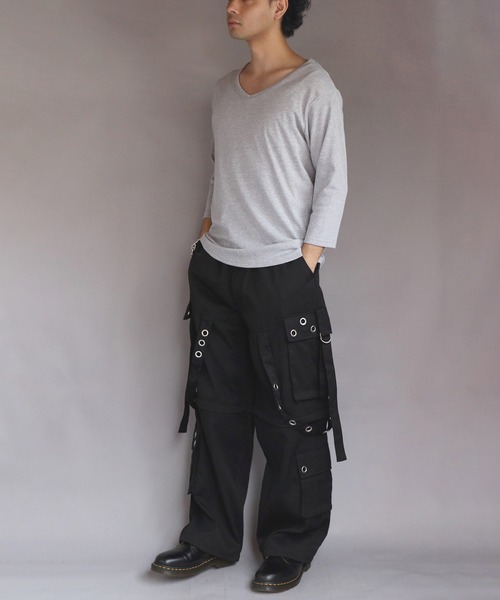 8(eight)(エイト)の「T/CフライスVネック7分袖Tシャツ(Tシャツ/カットソー・メンズ・ネイビー/ホワイト/ブラック/グレー/チャコールグレー・MEDIUM/X-LARGE/LARGE)」の20枚目の写真